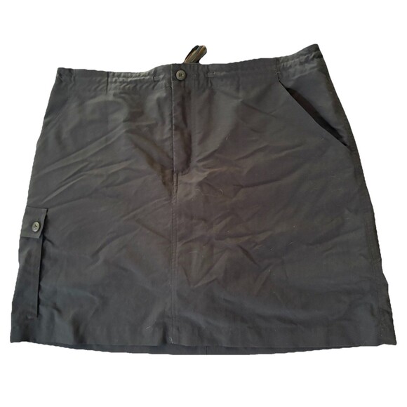 Patagonia Inter Continental Hideaway Skirt Size 10 Black Skort Zip Pocket - Picture 1 of 6